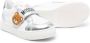 Moschino Kids metallic logo-print touch-strap sneakers White - Thumbnail 2