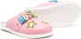 Moschino Kids multicolour-logo slippers Pink - Thumbnail 2