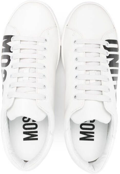 Moschino Kids side logo-print sneakers White