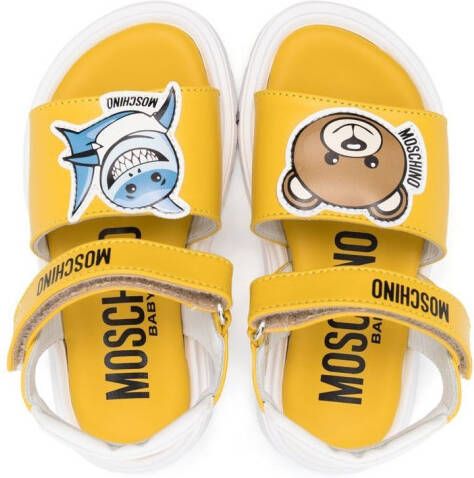 Moschino Kids Teddy Bear & Shark sandals Yellow
