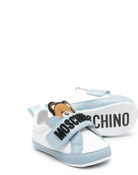 Moschino Kids Teddy Bear-appliqué pre-walker shoes White
