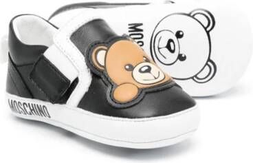 Moschino Kids Teddy Bear appliqué sneakers Black