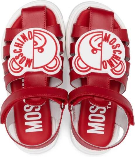 Moschino Kids Teddy Bear closed-toe sandals Red