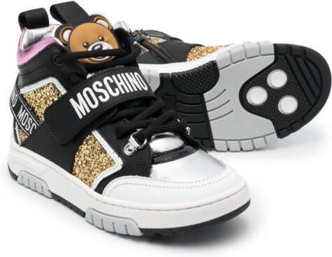 Moschino Kids Teddy Bear high-top sneakers Black