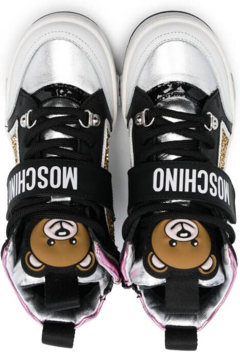 Moschino Kids Teddy Bear high-top sneakers Black