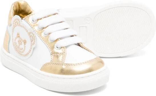 Moschino Kids Teddy Bear lace-up sneakers White