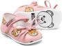 Moschino Kids Teddy Bear leather ballerina shoes Pink - Thumbnail 2