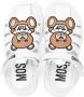 Moschino Kids Teddy bear leather caged sandals White - Thumbnail 3