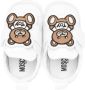 Moschino Kids Teddy Bear leather pre-walkers White - Thumbnail 3