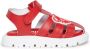 Moschino Kids Teddy Bear leather sandals Red - Thumbnail 2