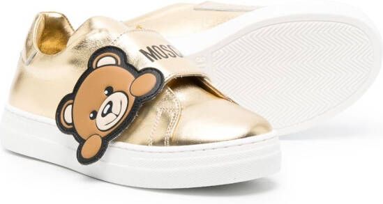 Moschino Kids Teddy Bear low-top sneakers Gold