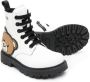 Moschino Kids Teddy Bear motif lace-up boots White - Thumbnail 2