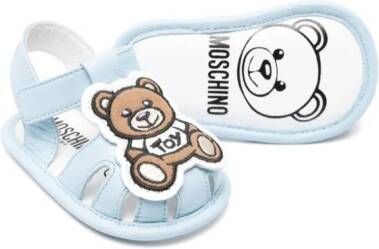 Moschino Kids Teddy Bear-motif leather sandals Blue
