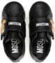 Moschino Kids Teddy-Bear-motif leather sneakers Black - Thumbnail 3