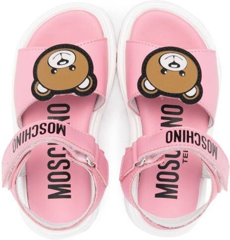 Moschino Kids Teddy Bear motif sandals Pink