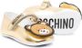 Moschino Kids Teddy Bear-patch metallic ballerina shoes Gold - Thumbnail 2