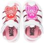 Moschino Kids teddy bear-patch sandals White - Thumbnail 3