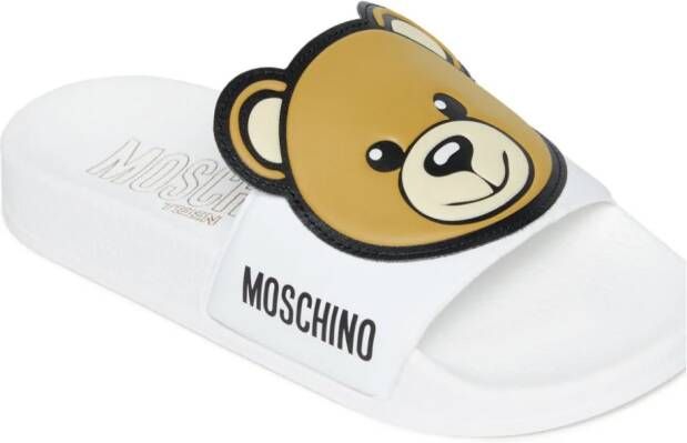 Moschino Kids Teddy Bear slides White