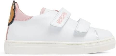 Moschino Kids Teddy Bear touch-strap sneakers White