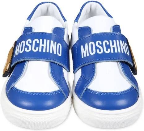 Moschino Kids Teddy Bear two-tone sneakers Blue