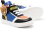 Moschino Kids Teddy-patch colour-block high-top sneakers Black - Thumbnail 2