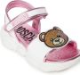 Moschino Kids Teddy-patch leather sandals White - Thumbnail 4
