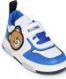 Moschino Kids Teddy-patch leather sneakers Blue - Thumbnail 4