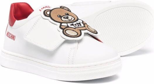 Moschino Kids Teddy patch low-top sneakers White