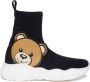 Moschino Kids Teddy-patch sock-style sneakers Black - Thumbnail 2
