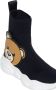 Moschino Kids Teddy-patch sock-style sneakers Black - Thumbnail 4