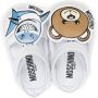 Moschino Kids teddy-shark touch-strap sandals White - Thumbnail 3