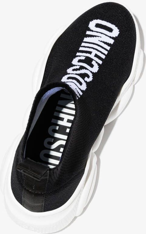 Moschino Kids Teddy sole logo sneakers Black