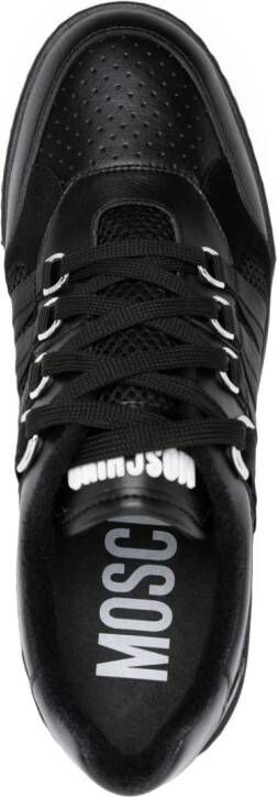Moschino lace-detailed panelled sneakers Black