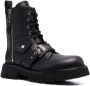 Moschino lace-up leather ankle boots Black - Thumbnail 2