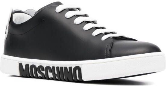 Moschino lace-up leather sneakers Black