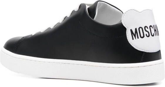 Moschino lace-up leather sneakers Black