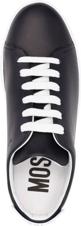 Moschino lace-up leather sneakers Black