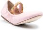 Moschino leather ballerina shoes Pink - Thumbnail 2