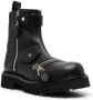 Moschino leather biker ankle boots Black - Thumbnail 2