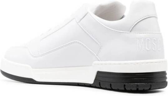 Moschino leather lace-up sneakers White