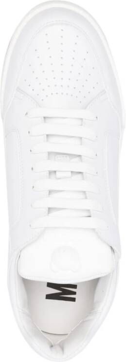 Moschino leather lace-up sneakers White
