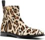 Moschino leopard-print leather boots Brown - Thumbnail 2