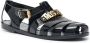Moschino lettering logo jelly sandals Black - Thumbnail 2