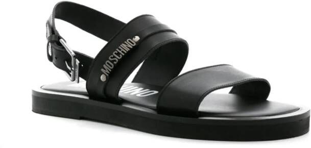Moschino logo-appliqué sandals Black