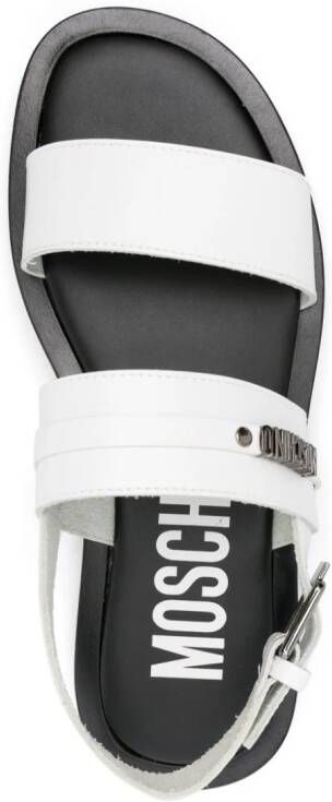 Moschino logo-appliqué sandals White