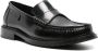 Moschino logo-debossed leather loafers Black - Thumbnail 2