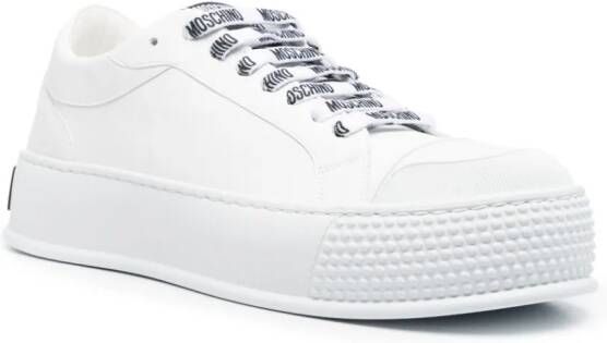 Moschino logo-debossed low-top sneakers White