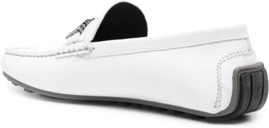 Moschino logo-embellished loafers White