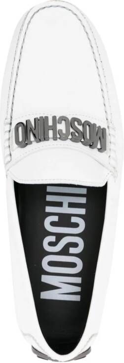 Moschino logo-embellished loafers White