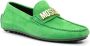 Moschino logo-embellished suede loafers Green - Thumbnail 2